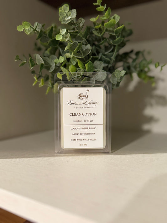 Clean Cotton Coconut Apricot Luxe Wax Melt - Clean Burning, All-Natural, Enchanting Aroma