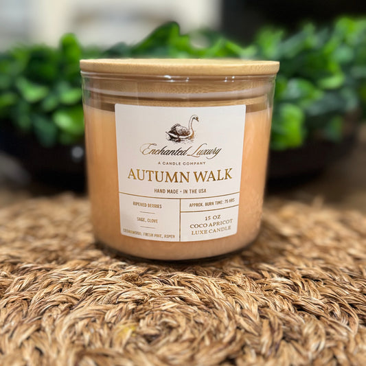 Autumn Walk Candle - Handmade Coco Apricot Wax Blend